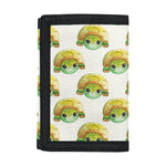 Watercolor Turtle Pattern Print Trifold Wallet