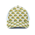 Watercolor Turtle Pattern Print White Mesh Trucker Hat
