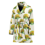 Watercolor Turtle Pattern Print Women's Bathrobe
