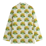 Watercolor Turtle Pattern Print Women's Blazer