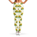 Watercolor Turtle Pattern Print Women's Leggings