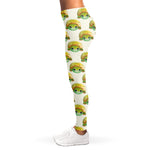 Watercolor Turtle Pattern Print Women's Leggings
