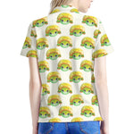 Watercolor Turtle Pattern Print Women's Polo Shirt