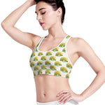 Watercolor Turtle Pattern Print Women's Sports Bra