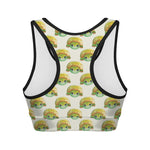 Watercolor Turtle Pattern Print Women's Sports Bra