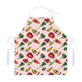 Watercolor Vegan Pattern Print Adjustable Apron