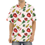 Watercolor Vegan Pattern Print Aloha Shirt