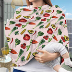 Watercolor Vegan Pattern Print Baby Seat Cover