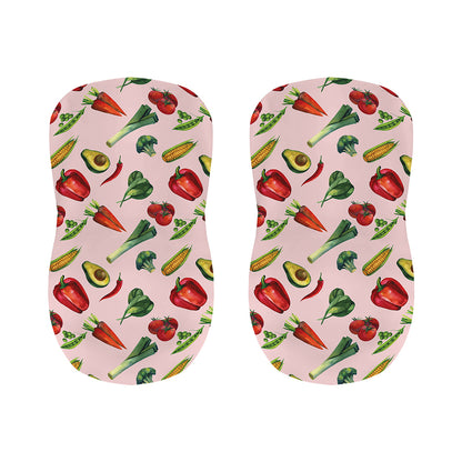 Watercolor Vegan Pattern Print Bar Stool Covers