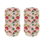 Watercolor Vegan Pattern Print Bar Stool Covers