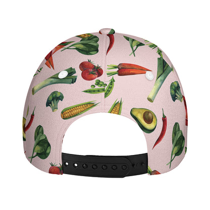 Watercolor Vegan Pattern Print Baseball Cap