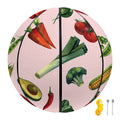 Watercolor Vegan Pattern Print Basketball