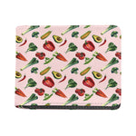 Watercolor Vegan Pattern Print Bifold Wallet