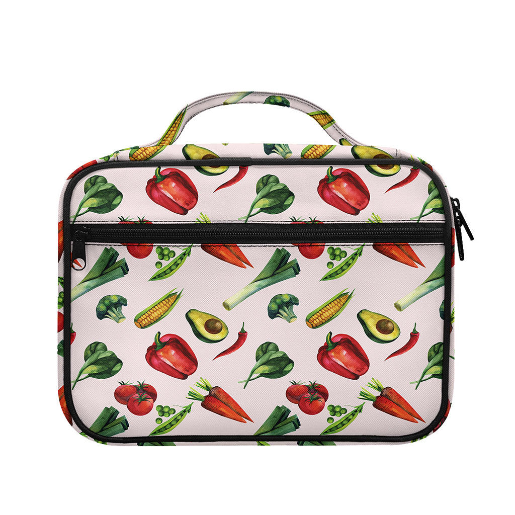 Watercolor Vegan Pattern Print Briefcase Bible Bag
