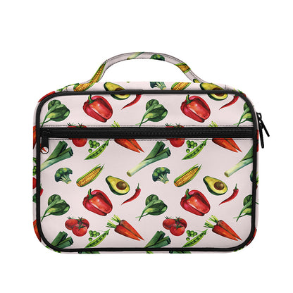 Watercolor Vegan Pattern Print Briefcase Bible Bag