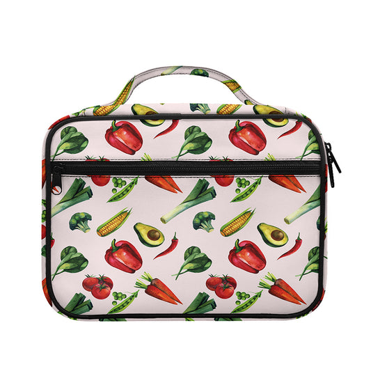 Watercolor Vegan Pattern Print Briefcase Bible Bag