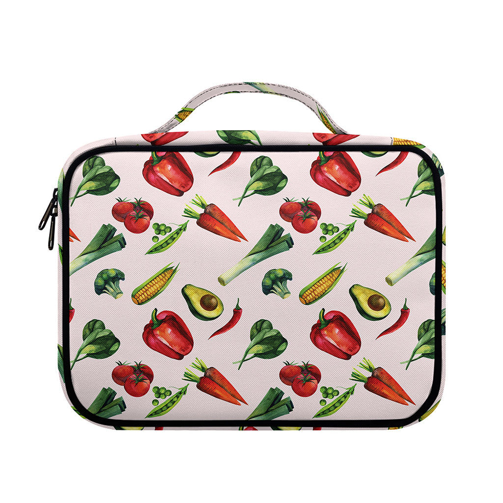 Watercolor Vegan Pattern Print Briefcase Bible Bag