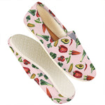 Watercolor Vegan Pattern Print Casual Shoes