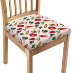 Watercolor Vegan Pattern Print Chair Cushion Cover
