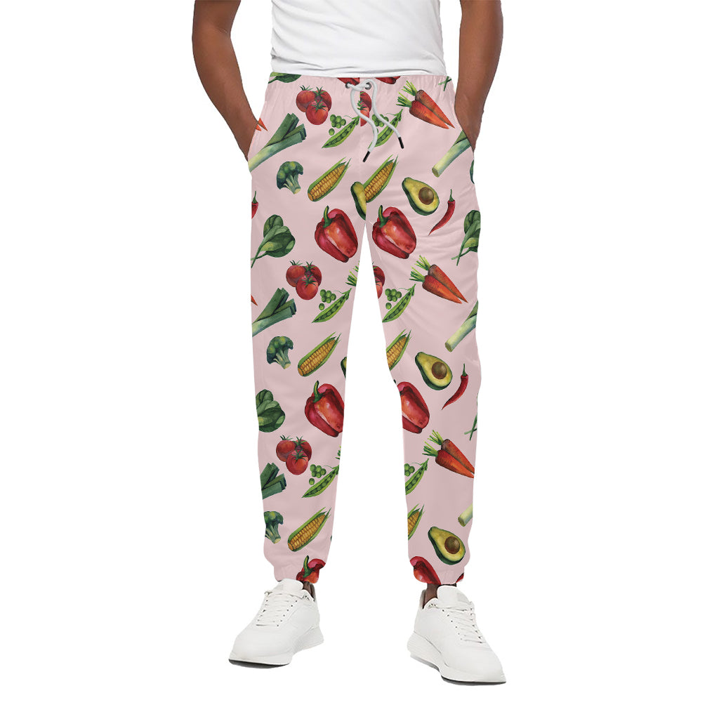 Watercolor Vegan Pattern Print Cotton Pants