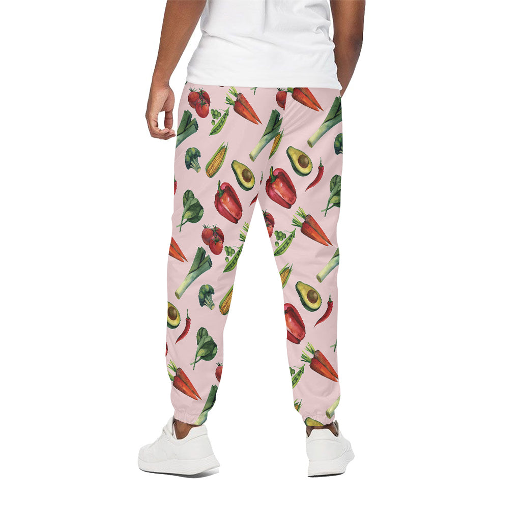 Watercolor Vegan Pattern Print Cotton Pants