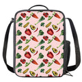 Watercolor Vegan Pattern Print Crossbody Lunch Bag