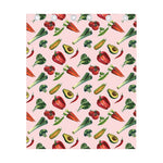 Watercolor Vegan Pattern Print Curtain