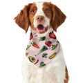 Watercolor Vegan Pattern Print Dog Bandana