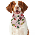 Watercolor Vegan Pattern Print Dog Bandana
