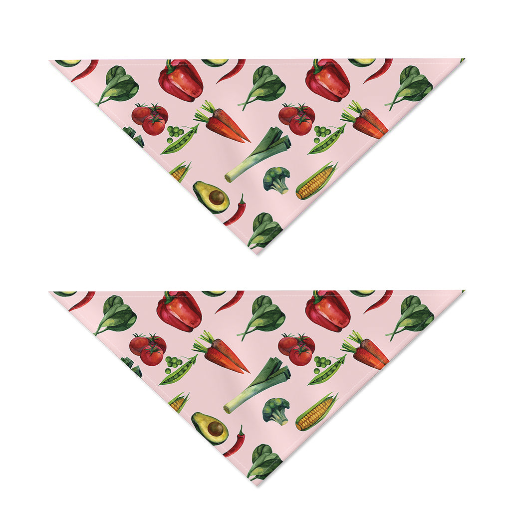 Watercolor Vegan Pattern Print Dog Bandana