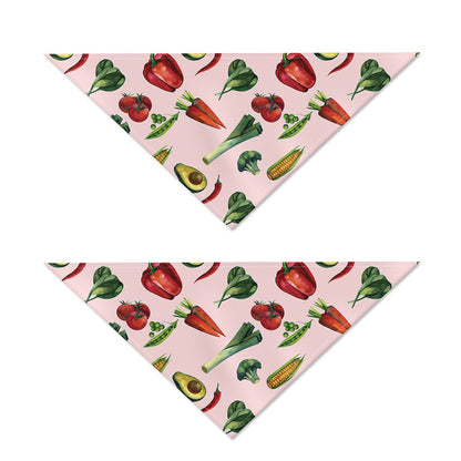 Watercolor Vegan Pattern Print Dog Bandana