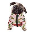 Watercolor Vegan Pattern Print Dog Zip Up Jacket