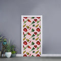 Watercolor Vegan Pattern Print Door Sticker