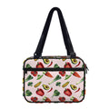 Watercolor Vegan Pattern Print Double Strap Bible Bag
