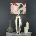 Watercolor Vegan Pattern Print Drum Lamp Shade