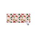 Watercolor Vegan Pattern Print Extended Mouse Pad