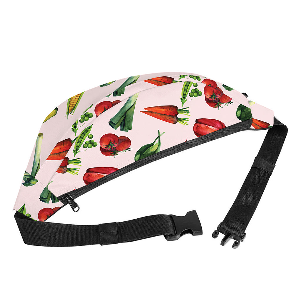 Watercolor Vegan Pattern Print Fanny Pack