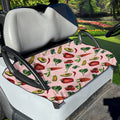 Watercolor Vegan Pattern Print Golf Cart Seat Cover