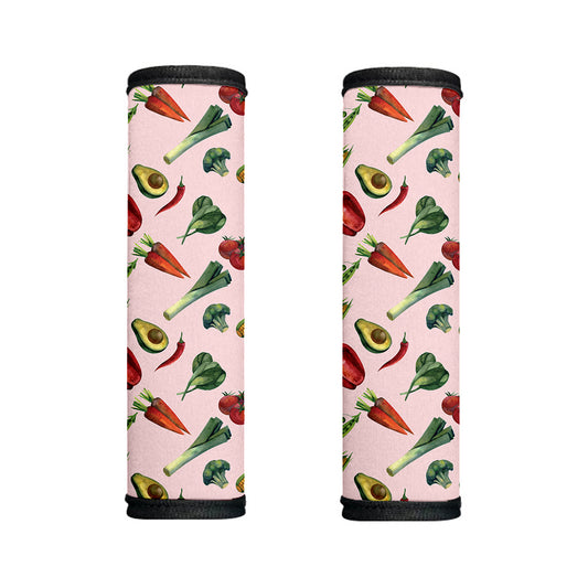 Watercolor Vegan Pattern Print Handle Covers