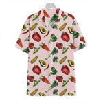 Watercolor Vegan Pattern Print Hawaiian Shirt