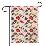 Watercolor Vegan Pattern Print House Flag