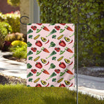 Watercolor Vegan Pattern Print House Flag