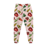 Watercolor Vegan Pattern Print Jogger Pants