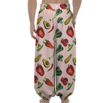 Watercolor Vegan Pattern Print Lantern Pants