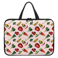 Watercolor Vegan Pattern Print Laptop Sleeve With Handle