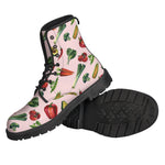 Watercolor Vegan Pattern Print Backpack