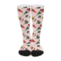 Watercolor Vegan Pattern Print Long Socks
