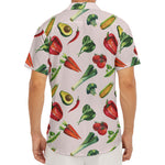 Watercolor Vegan Pattern Print Men's Deep V-Neck Shirt