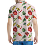 Watercolor Vegan Pattern Print Men's Polo Shirt