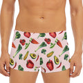 Watercolor Vegan Pattern Print Men's Short Boxer Briefs